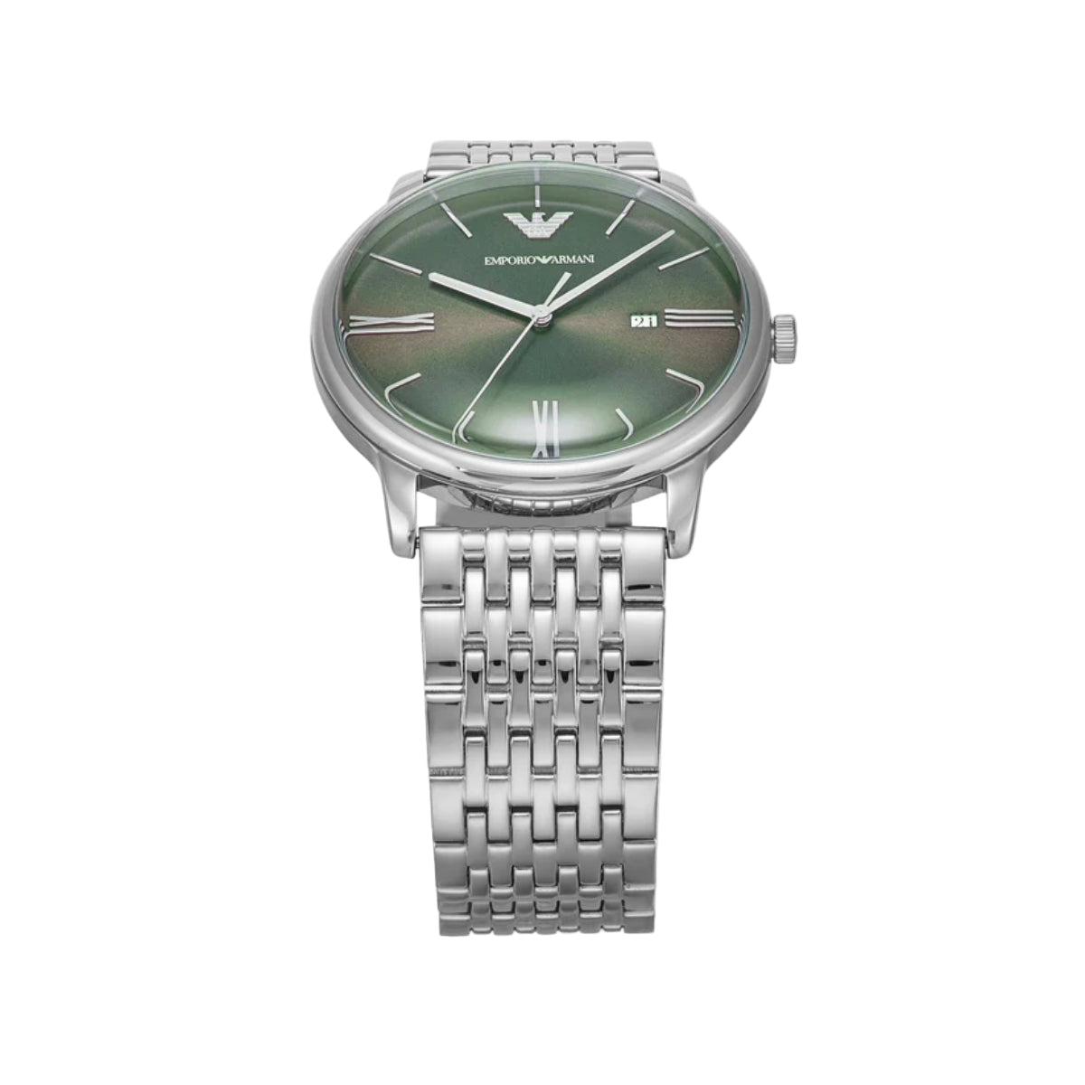 Emporio Armani Green Dial Analog Stainless Steel Men Watch AR11644