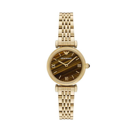 Emporio Armani Two-Hand Gold-Tone Stainless Steel Women Watch AR11703