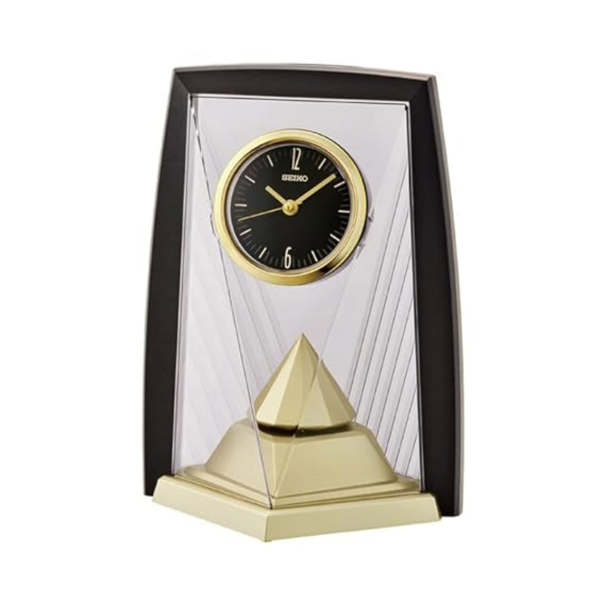 Seiko Table Clock Elegant Plastic Rectangular Running second pendulum QXN234KT