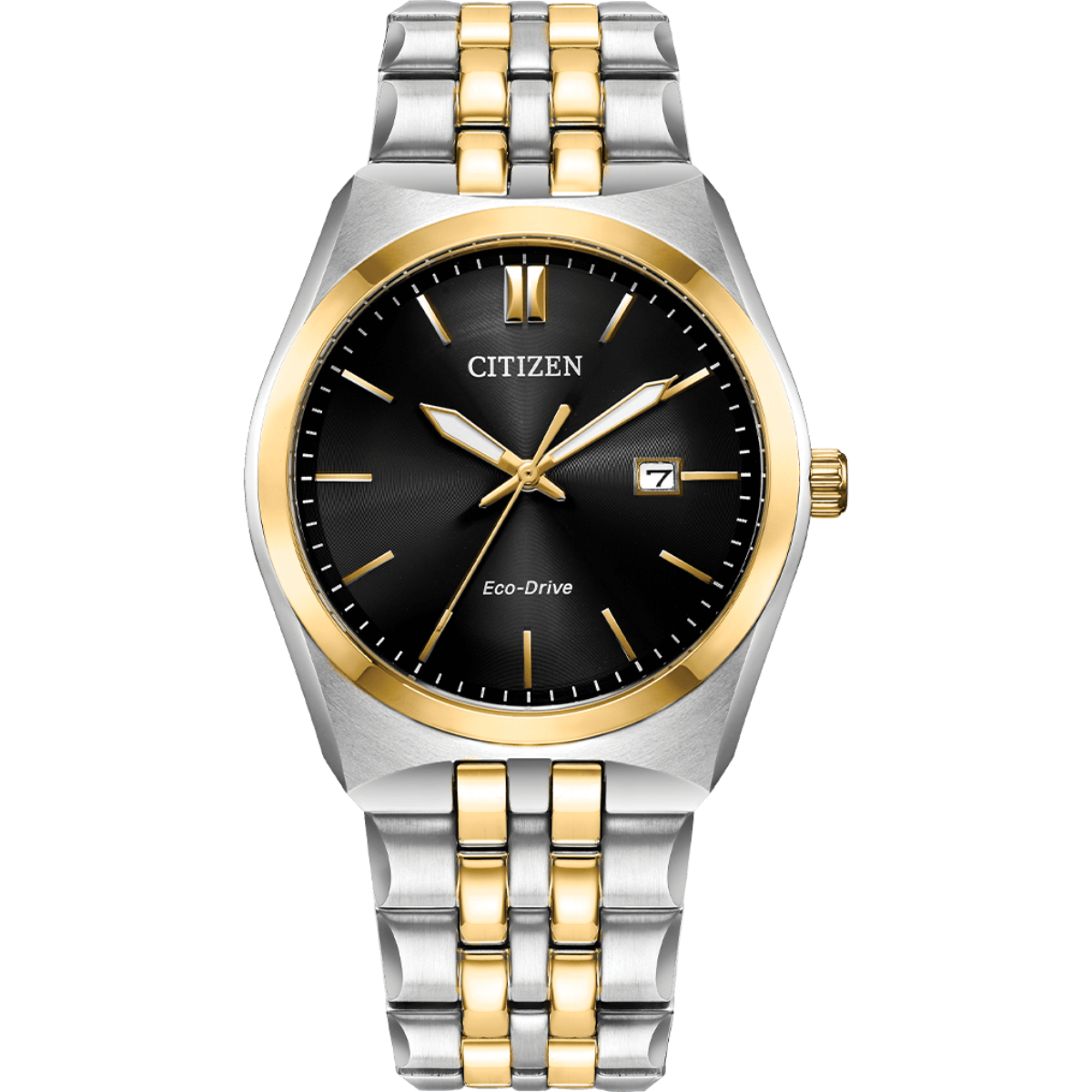 Citizen Eco-Drive Black Dial Analog With Stainless Steel Men Watch BM7334-58E