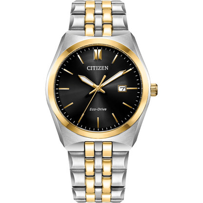 Citizen Eco-Drive Black Dial Analog With Stainless Steel Men Watch BM7334-58E