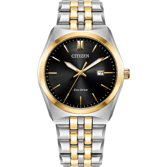 Citizen Eco-Drive Black Dial Analog With Stainless Steel Men Watch BM7334-58E
