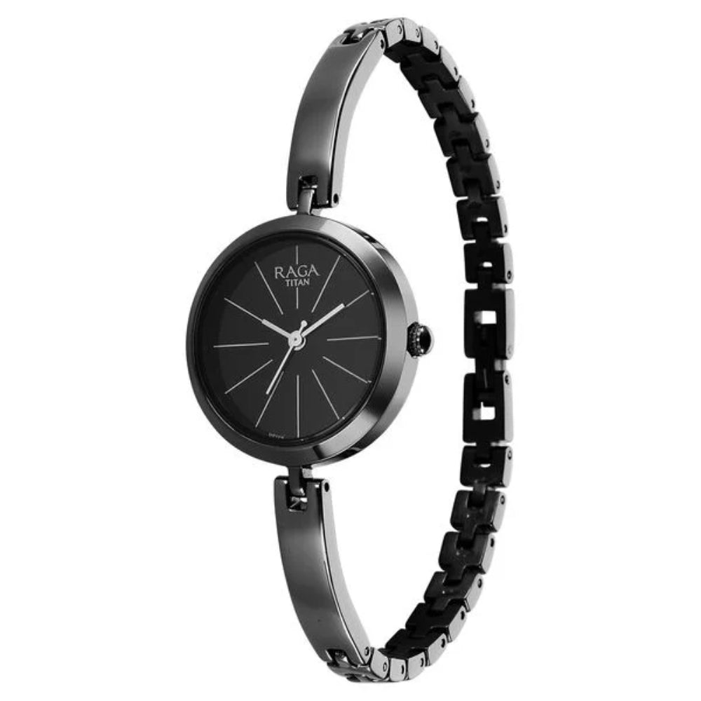 Titan Raga Viva Quartz Analog Black Dial Watch for Women NS2606QM04