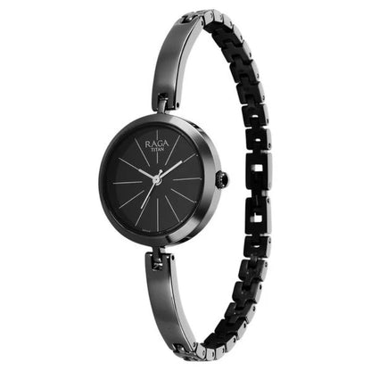Titan Raga Viva Quartz Analog Black Dial Watch for Women NS2606QM04
