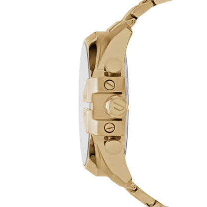 DZ4360 DIESEL | Mega Chief Chrono Gold Dial Watch (Men)