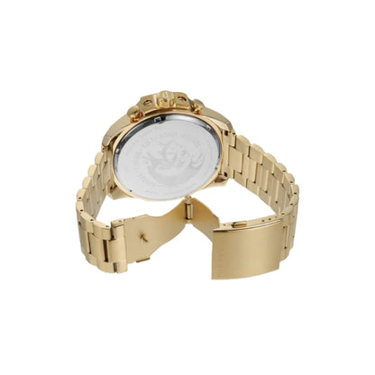 DZ4360 DIESEL | Mega Chief Chrono Gold Dial Watch (Men)