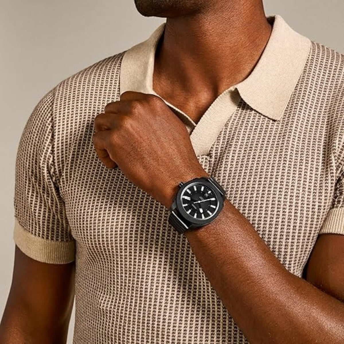Fossil Machine Quartz Black Dial Analog Watch For Men's FS5971