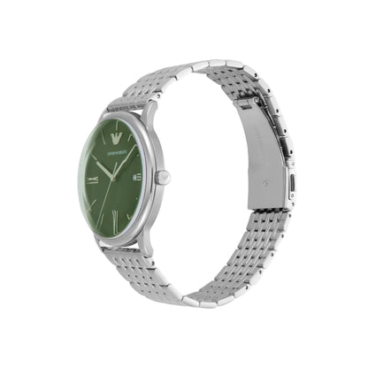 Emporio Armani Green Dial Analog Stainless Steel Men Watch AR11644