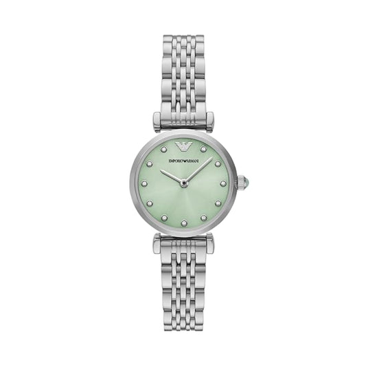 Emporio Armani Quartz Green Dial Analog Stainless Steel Women Watch AR11667