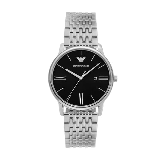 Emporio Armani Black Dial Analog Stainless Steel Men Watch AR11600