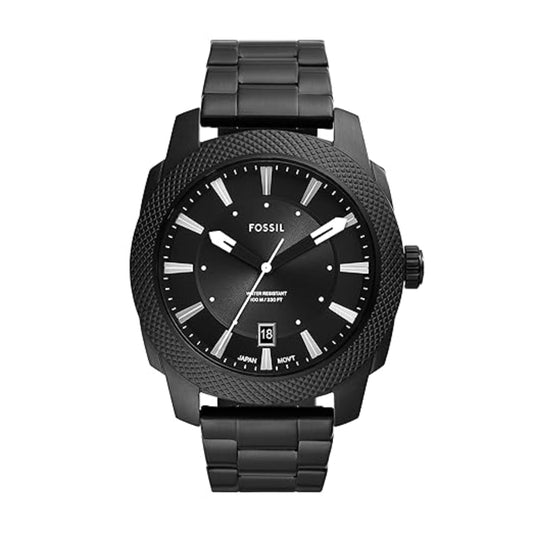 Fossil Machine Quartz Black Dial Analog Watch For Men's FS5971