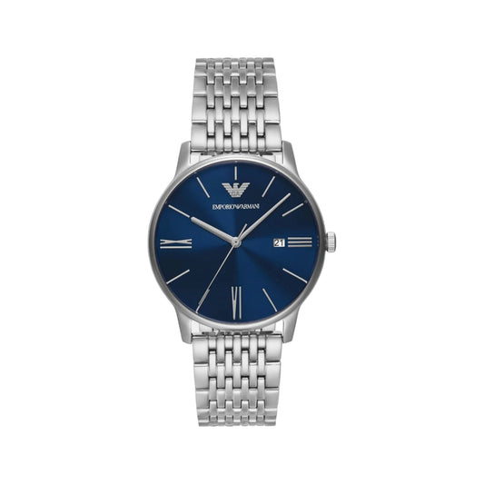 Emporio Armani Blue Round Dial Analog Watch For Men AR11674