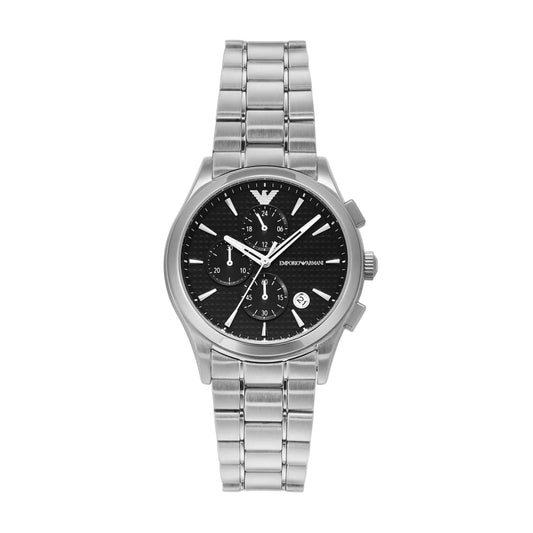 Emporio Armani Paolo Black Dial Chronograph Analog Men Watch AR11602