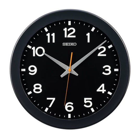 Seiko Wall Clock Black Quiet Sweep Arabic Numerals QXA835KT