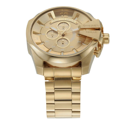 DZ4360 DIESEL | Mega Chief Chrono Gold Dial Watch (Men)