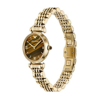 Emporio Armani Two-Hand Gold-Tone Stainless Steel Women Watch AR11703
