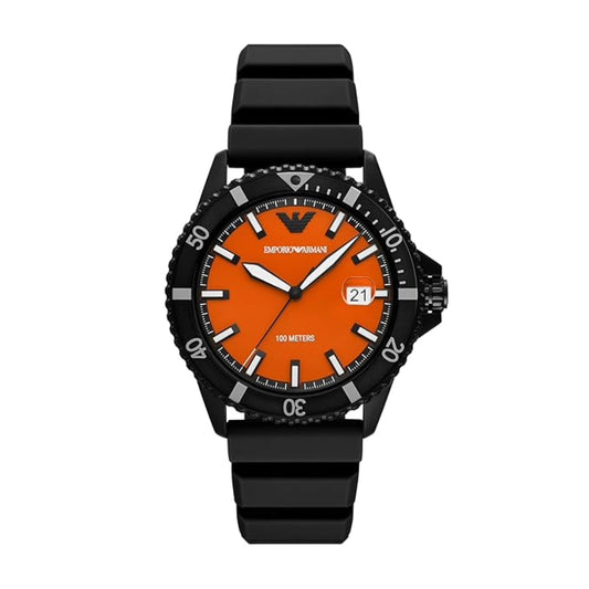 Emporio Armani Orange Dial With Date Analog Men's Watch AR11684