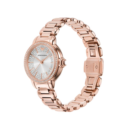 Emporio Armani Quartz Silver Dial Analog Stainless Steel Women Watch AR11633