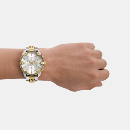 DZ4629 DIESEL | Silver Dial Spiked Chronograph Watch for Men