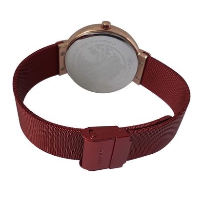 Bering Classic Red Dial Analog Women Watch 14539-363