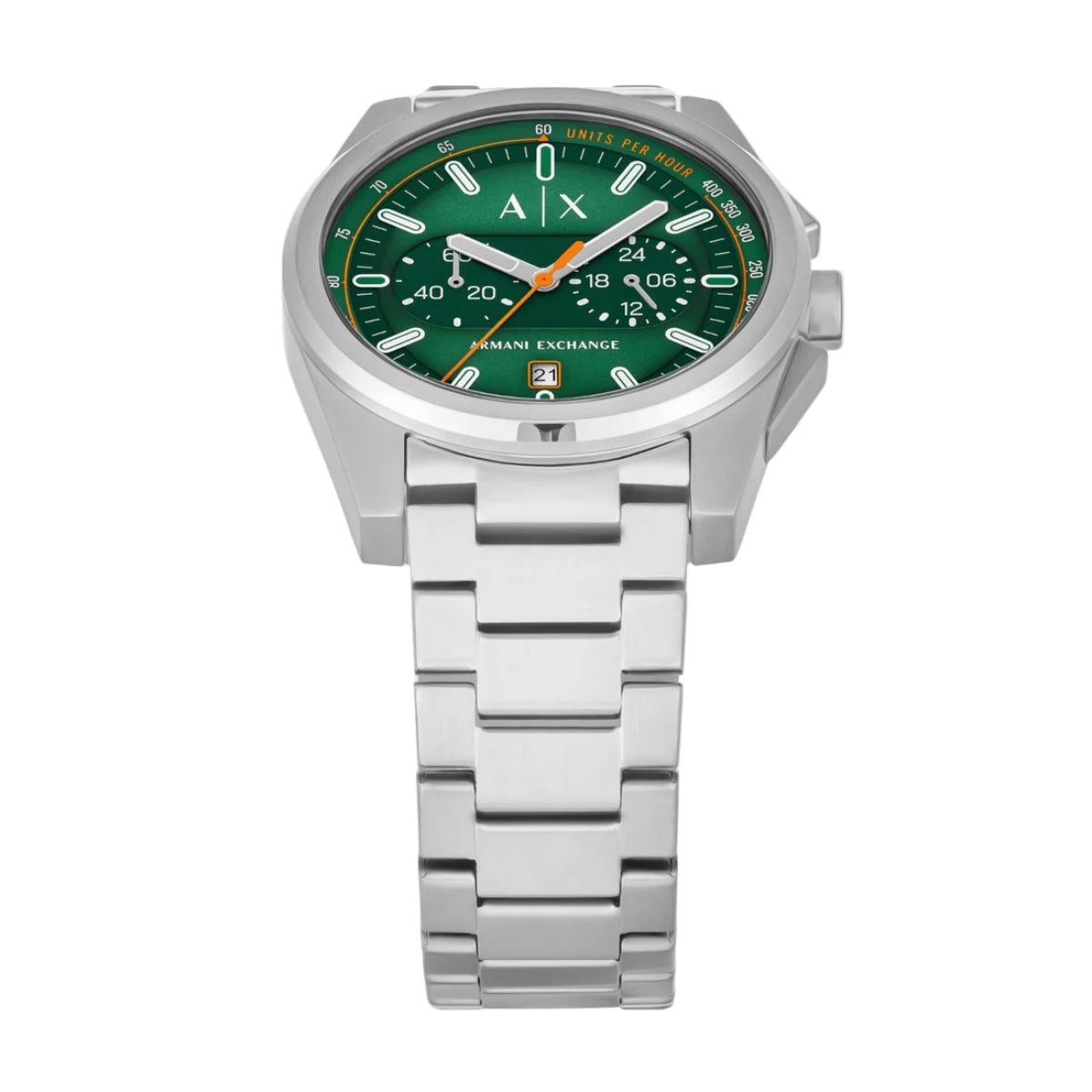Armani Exchange Quartz Green Dial Chronograph Stainless Steel Men Watch AX2862