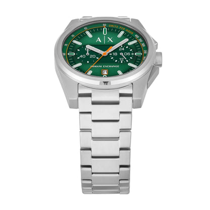 Armani Exchange Quartz Green Dial Chronograph Stainless Steel Men Watch AX2862