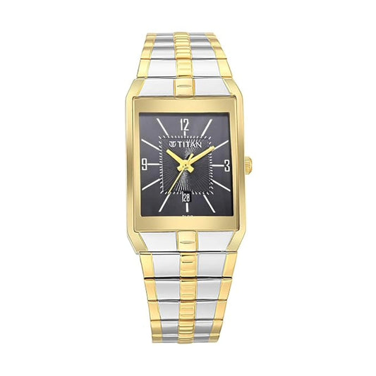 Titan Quartz Analog with Date Black Dial Watch for Men NP9151BM03