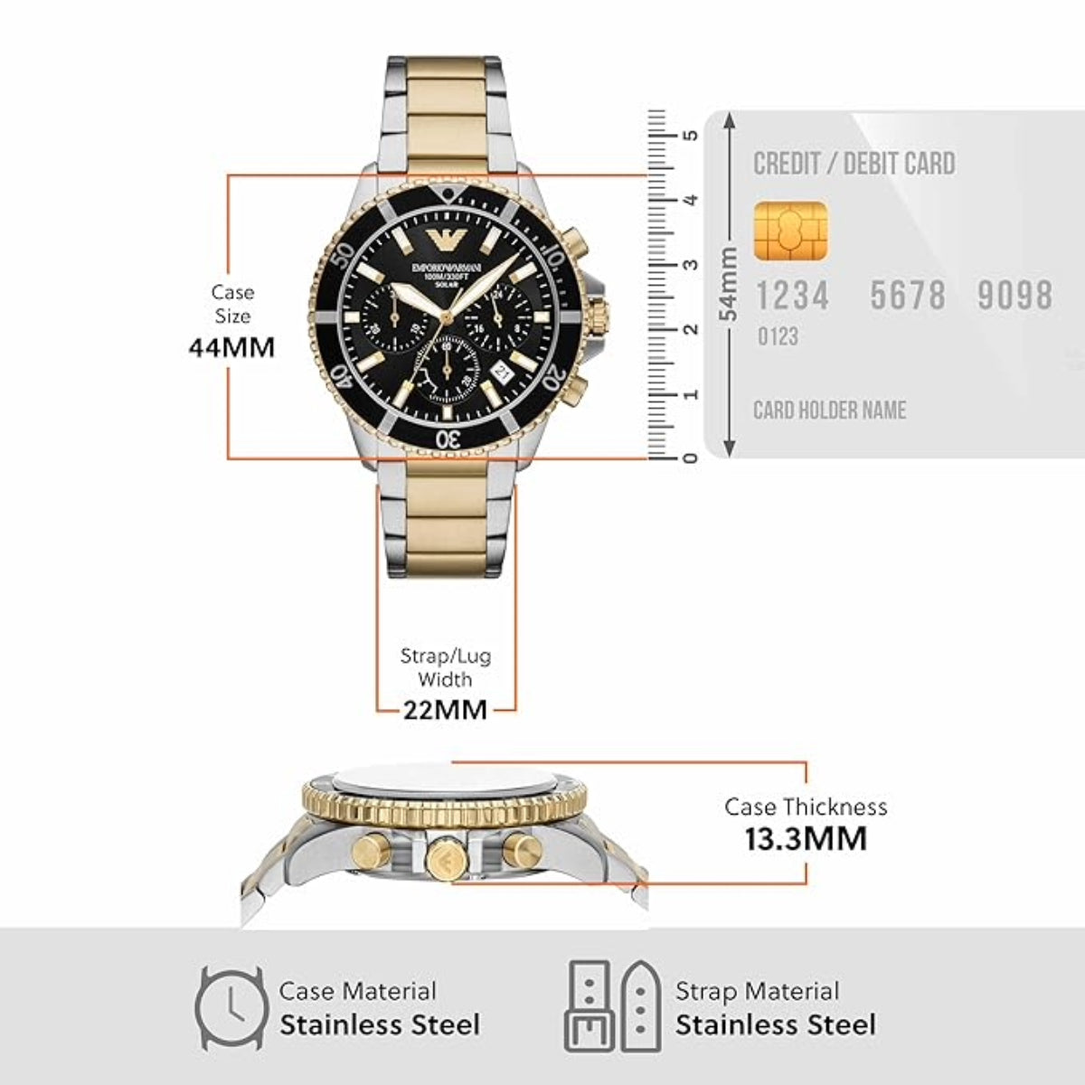 Emporio Armani World Explorer Solar-Powered Chronograph Men Watch AR11680