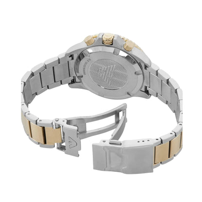 Emporio Armani Quartz Cream Dial Chronograph Stainless Steel Men Watch AR11606