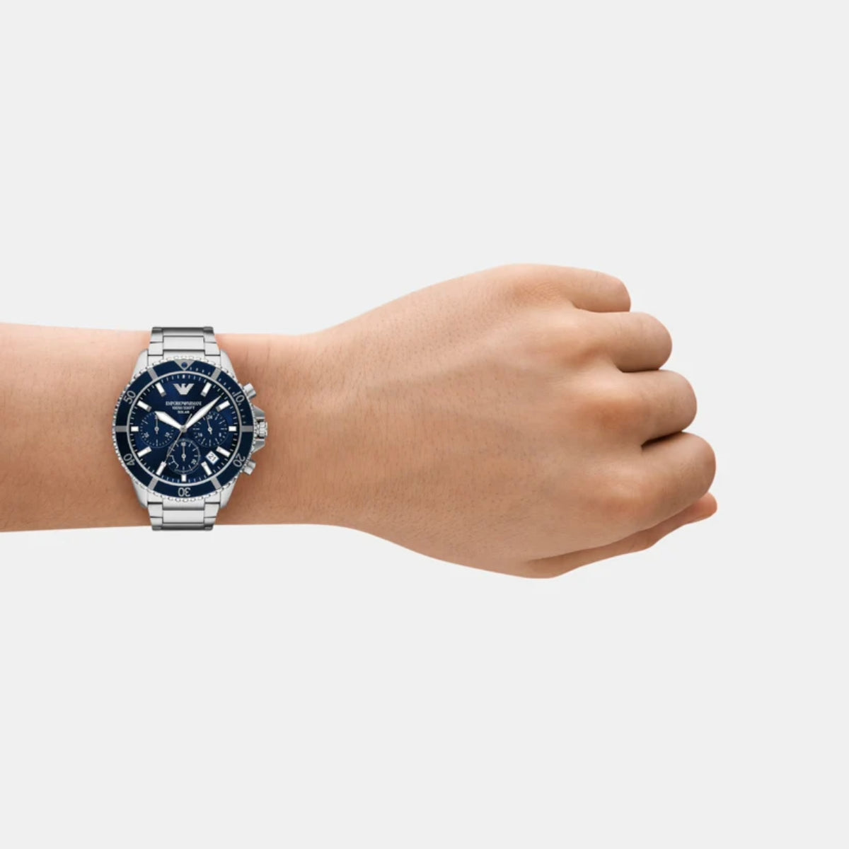 Emporio Armani World Explorer Solar Blue Dial Chronograph Men Watch AR11681