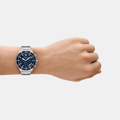 Emporio Armani World Explorer Solar Blue Dial Chronograph Men Watch AR11681