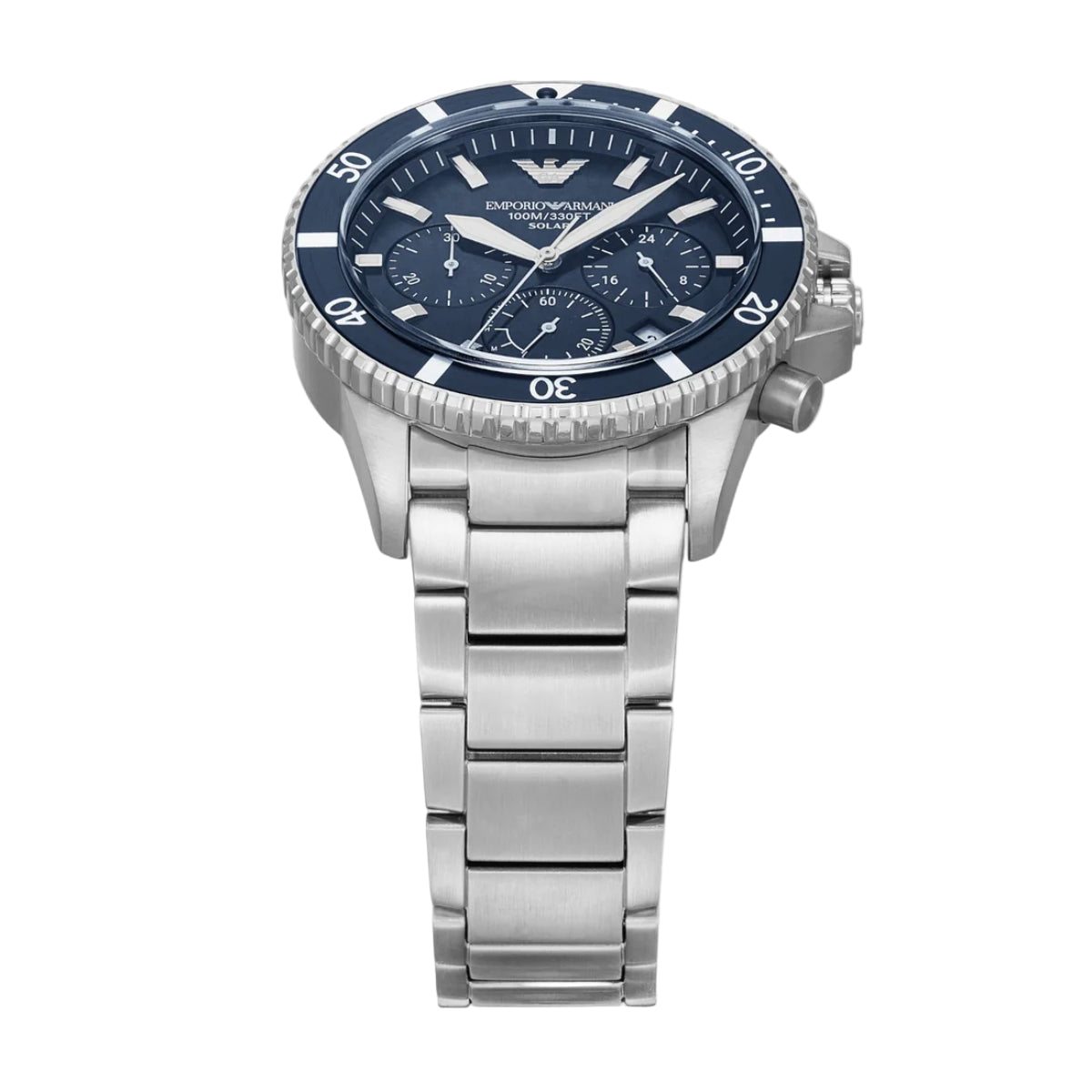 Emporio Armani World Explorer Solar Blue Dial Chronograph Men Watch AR11681