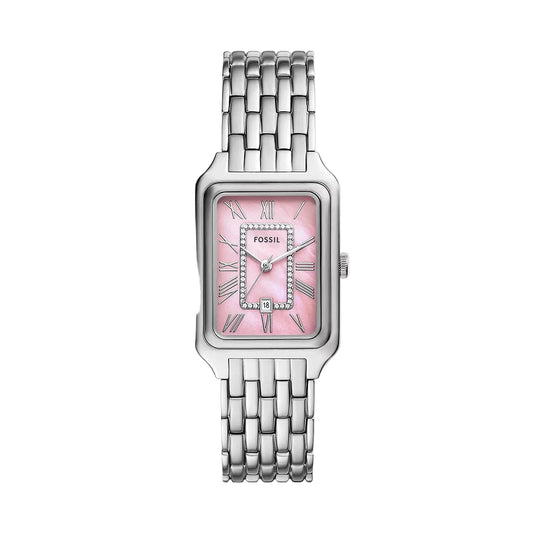 Fossil Raquel Three-Hand With Date Stainless Steel Women Watch ES5401