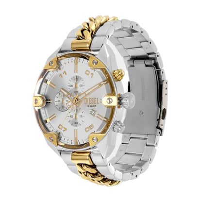 DZ4629 DIESEL | Silver Dial Spiked Chronograph Watch for Men