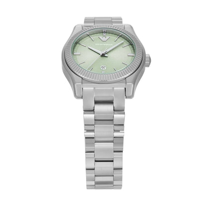 Emporio Armani Quartz Green Dial Analog Stainless Steel Women Watch AR11656