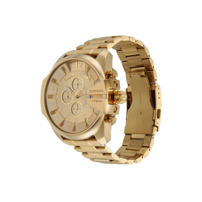 DZ4360 DIESEL | Mega Chief Chrono Gold Dial Watch (Men)