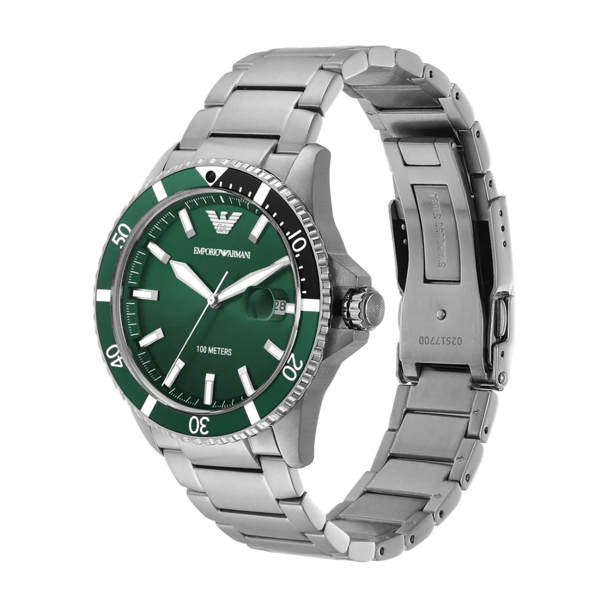 EMPORIO ARMANI Diver Green Dial Analog Men's Watch AR11338