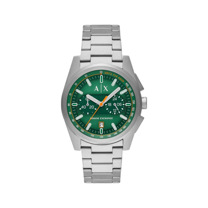 Armani Exchange Quartz Green Dial Chronograph Stainless Steel Men Watch AX2862