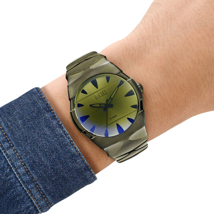 Diesel D-Sruptor Green Dial Analog Stainless Steel Men's Watch DZ2215