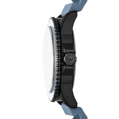 Emporio Armani Blue Dial Analog Silicon Strep Men's Watch AR11685