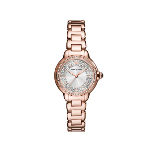 Emporio Armani Quartz Silver Dial Analog Stainless Steel Women Watch AR11633