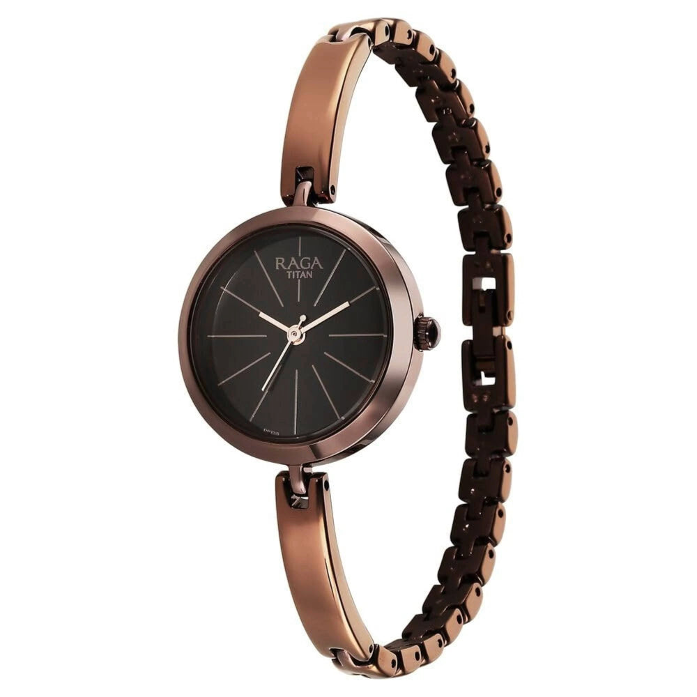 Titan Raga Viva Quartz Analog Brown Dial Watch for Women NS2606QM03