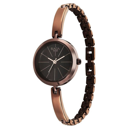 Titan Raga Viva Quartz Analog Brown Dial Watch for Women NS2606QM03