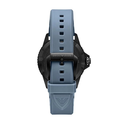 Emporio Armani Blue Dial Analog Silicon Strep Men's Watch AR11685
