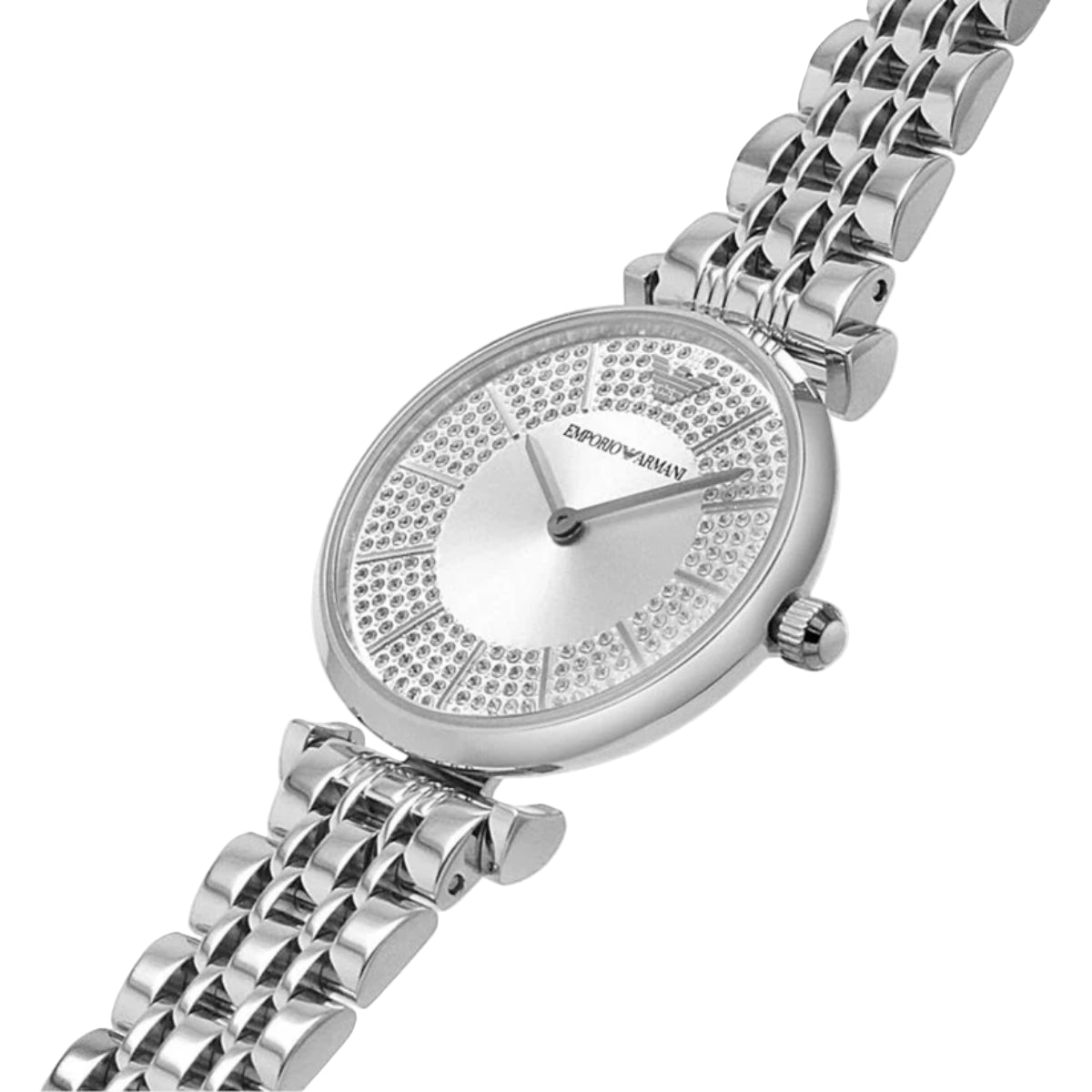 EMPORIO ARMANI Gianni T-Bar Silver Dial Analog Women's Watch AR11445