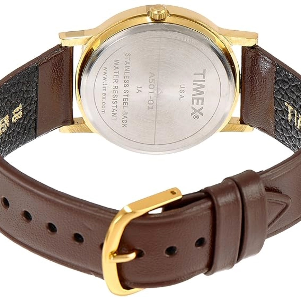 Timex Men Champagne Round Dial Analog Watch - A501