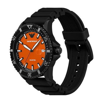 Emporio Armani Orange Dial With Date Analog Men's Watch AR11684