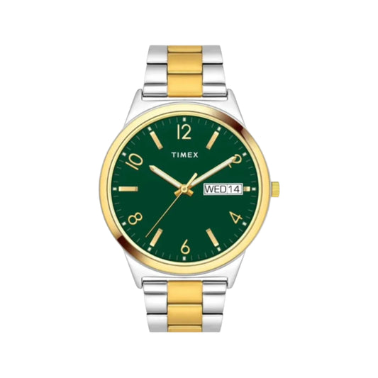 Timex Men's Classic Collection Green Dial Analog Stainless Steel Watch TWTG10006