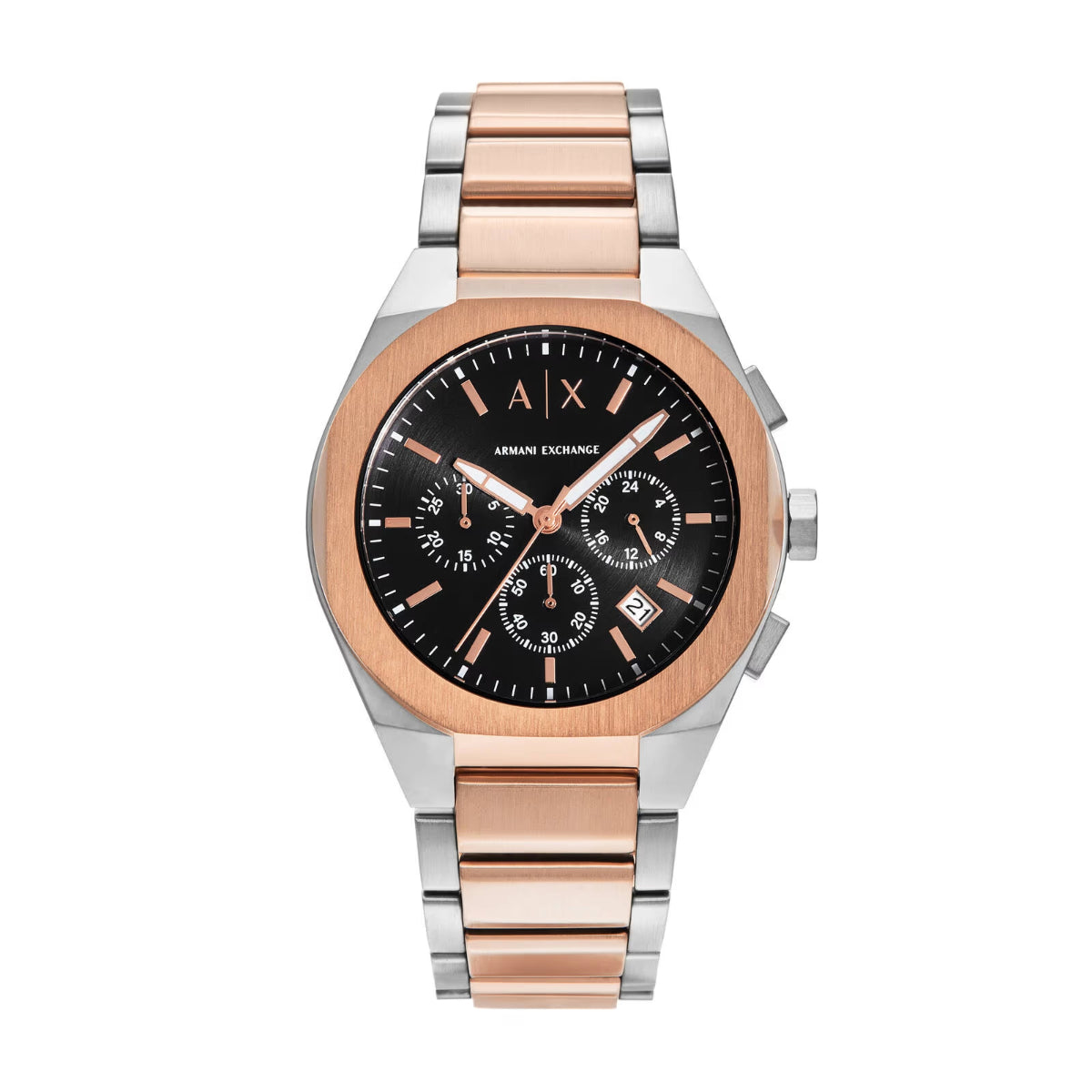 Armani Exchange Quartz Black Dial Chronograph Stainless Steel Men Watch AX4181