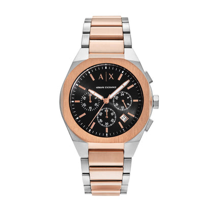 Armani Exchange Quartz Black Dial Chronograph Stainless Steel Men Watch AX4181